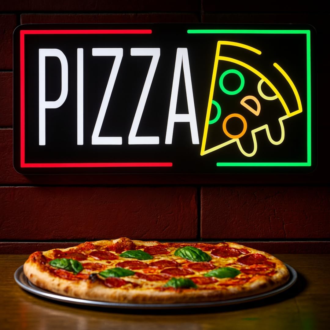 Home Decor Lighting - Pizza Neon Sign Business USB LED