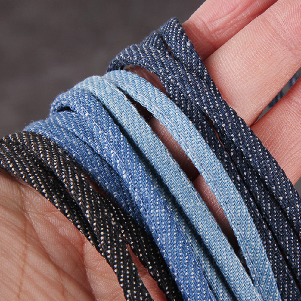Home Decor Company - 5meters 5mm Denim Strap Falt Cord