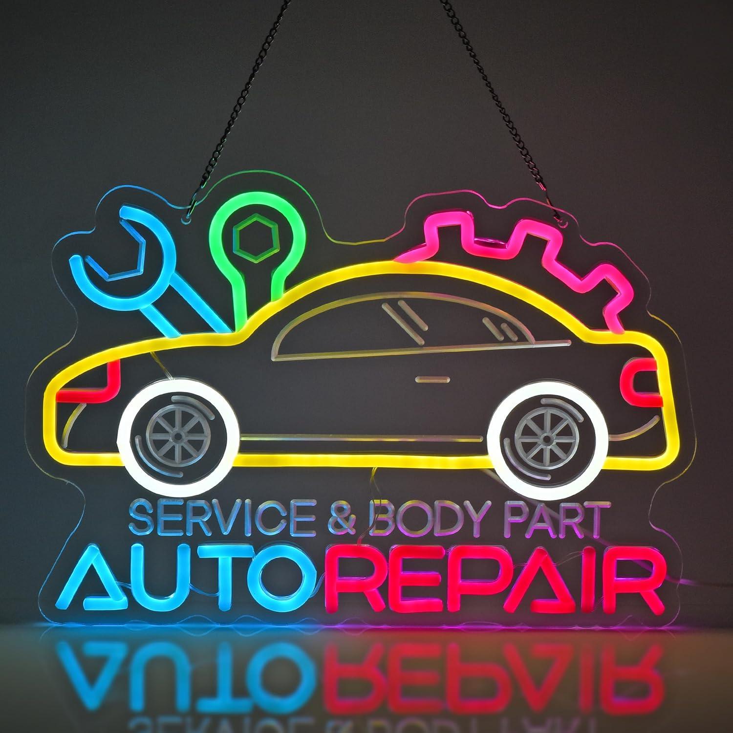 Home Decor Lighting - Auto Repair Neon Sign Neon Light