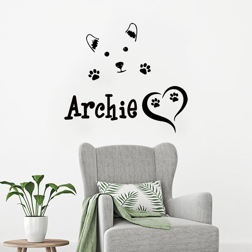 Home Decor Wall Tiles - 1PC Lovely Pet Grooming Custom Name