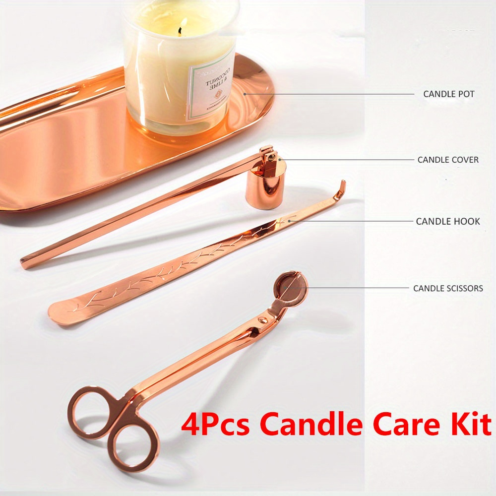 Home Decor Company - 4pcs/set Luxury Candle Care Kit Stainless