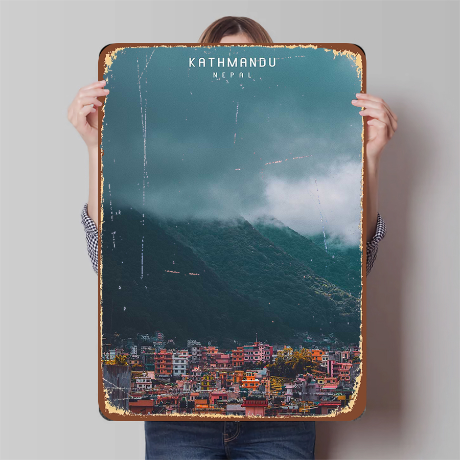 Home Decor Kathmandu - Kathmandu Nepal Mountain Cloud Cityscape Custom