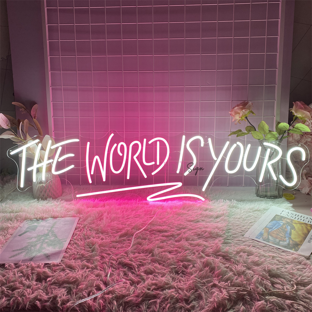 Home Decor Nearby - Neon Led Sign the world is