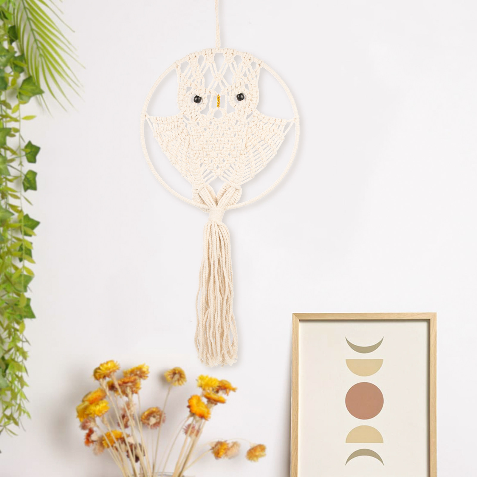 Owl Macrame H Woven Woven Tass - Macrame Wall Hanging 리뷰 및 가격