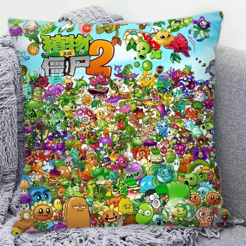 Plants Vs. Zombies Cute Cartoo - Decorative Throw Pillow 리뷰 및 가격