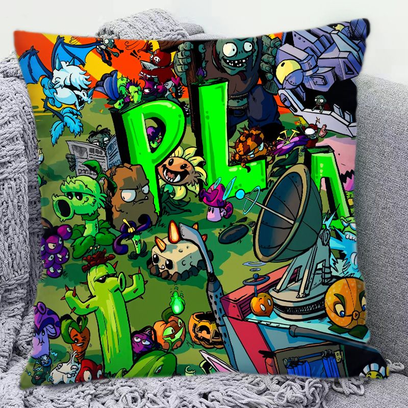 Plants Vs. Zombies Cute Cartoo - Decorative Throw Pillow 리뷰 및 가격
