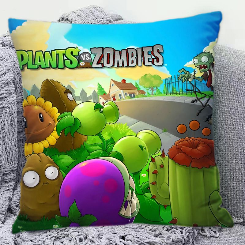 Plants Vs. Zombies Cute Cartoo - Decorative Throw Pillow 리뷰 및 가격