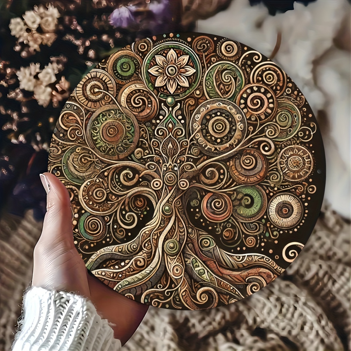 2D flat, retro life tree mater - Home Decor Nearby 리뷰 및 가격