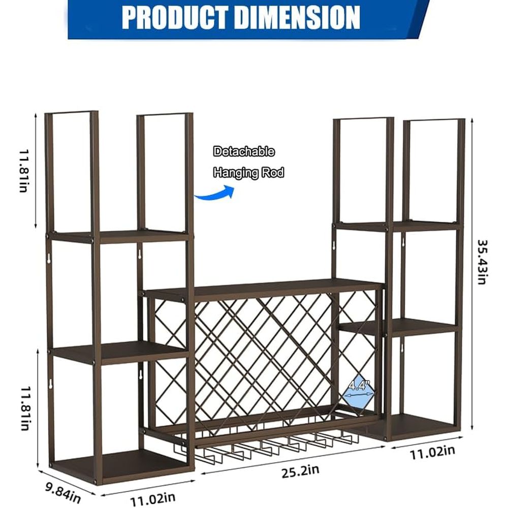 Wine Rack Wall Mounted, Dual I - Floating Shelves 리뷰 및 가격