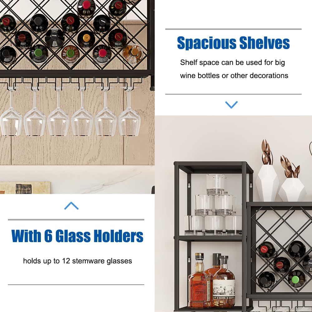 Wine Rack Wall Mounted, Dual I - Floating Shelves 리뷰 및 가격