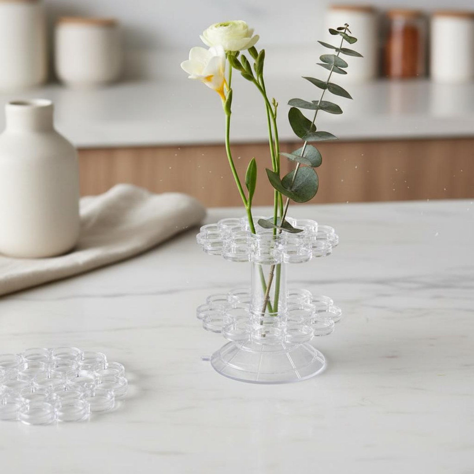 Coil Flower Stalk Holder Easy  - Home Decor Vase With Flowers 리뷰 및 가격