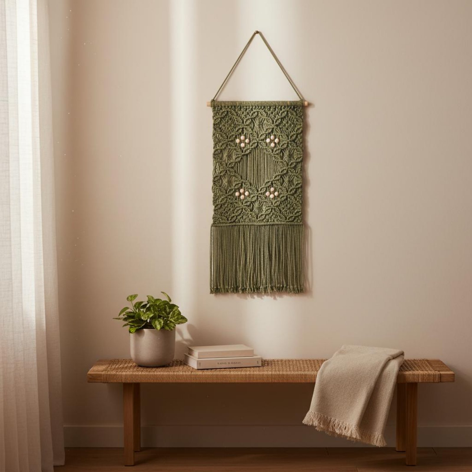 Macrame Wall Hanging Handmade  - Macrame Wall Hanging 리뷰 및 가격