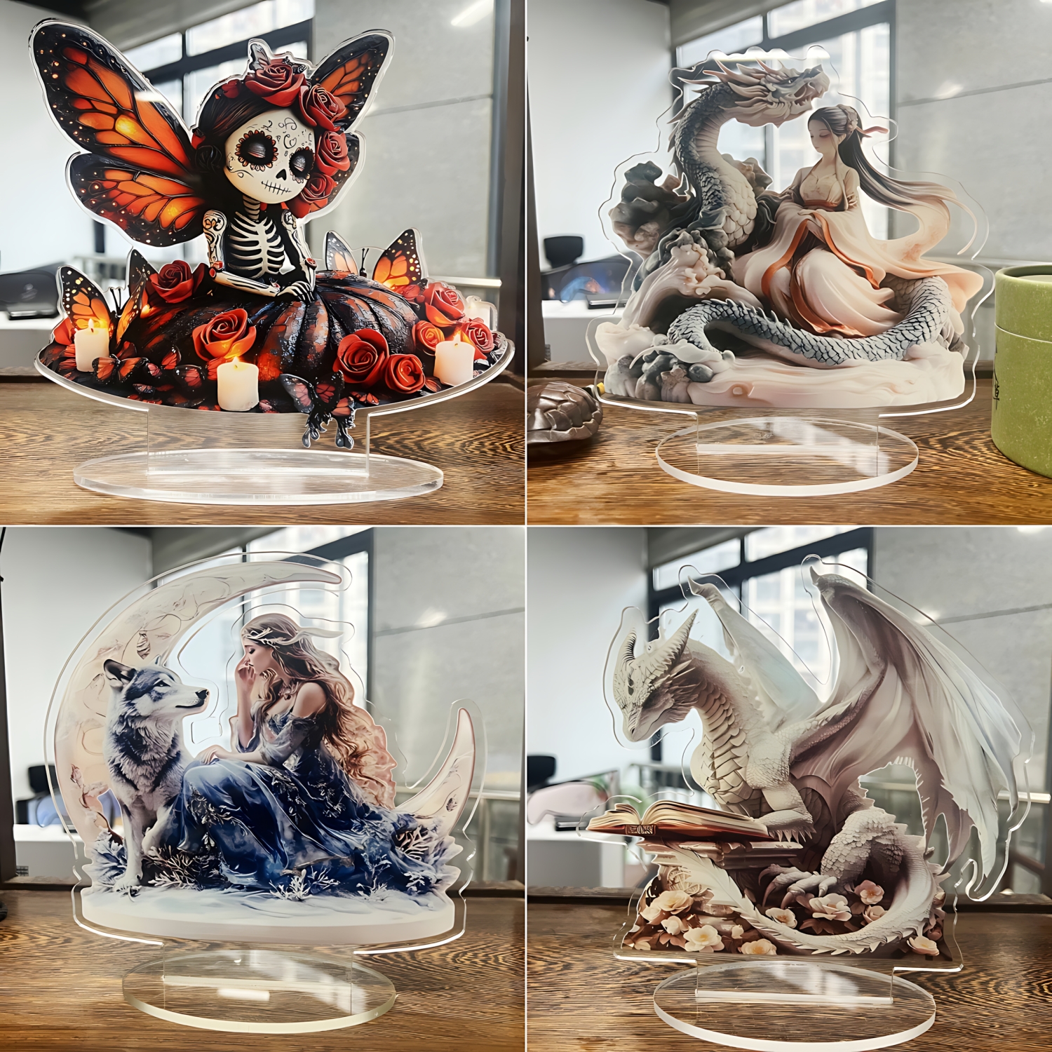Two Tigers Statue,2D Flat Anim - Home Decor Company 리뷰 및 가격
