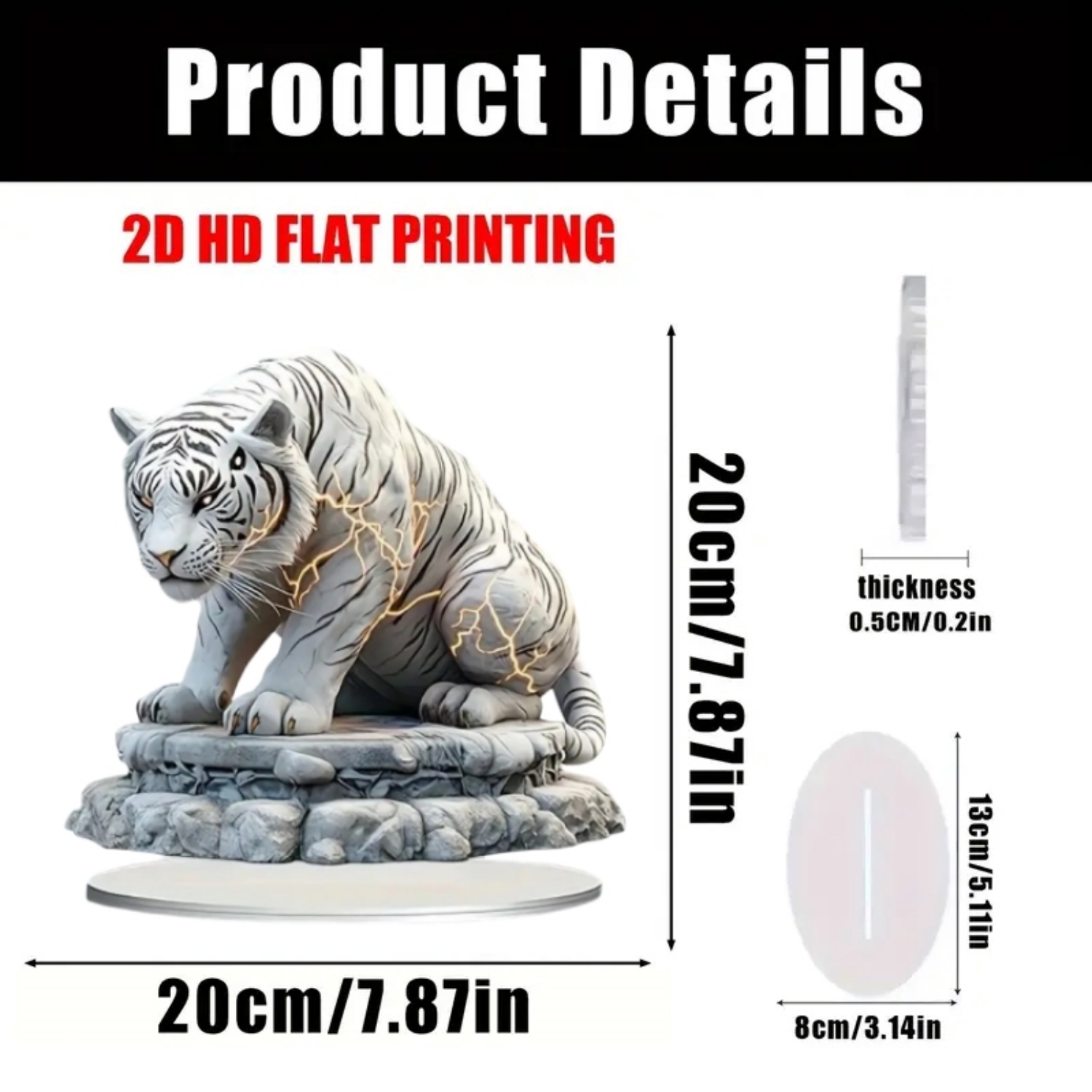 Two Tigers Statue,2D Flat Anim - Home Decor Company 리뷰 및 가격