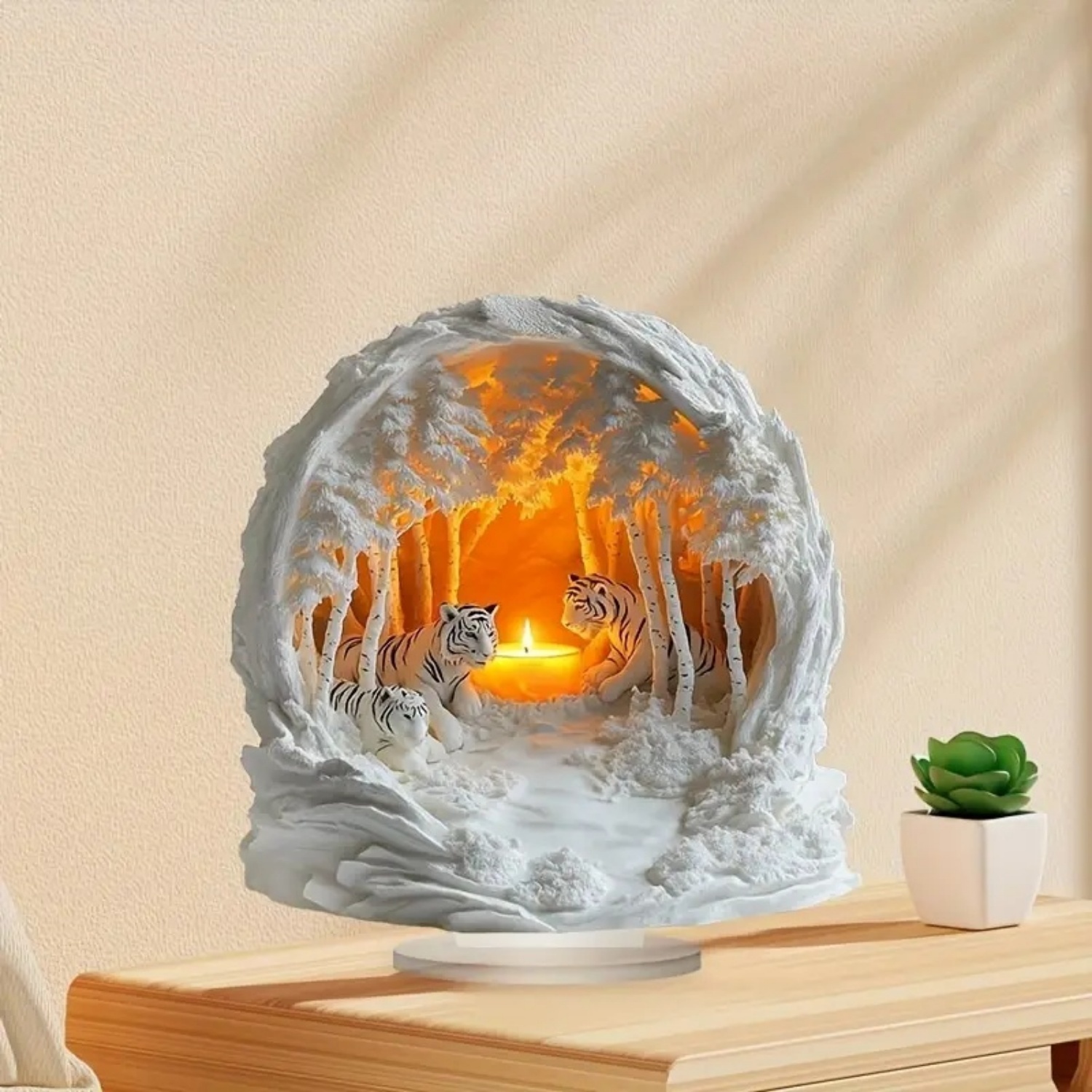 Two Tigers Statue,2D Flat Anim - Home Decor Company 리뷰 및 가격