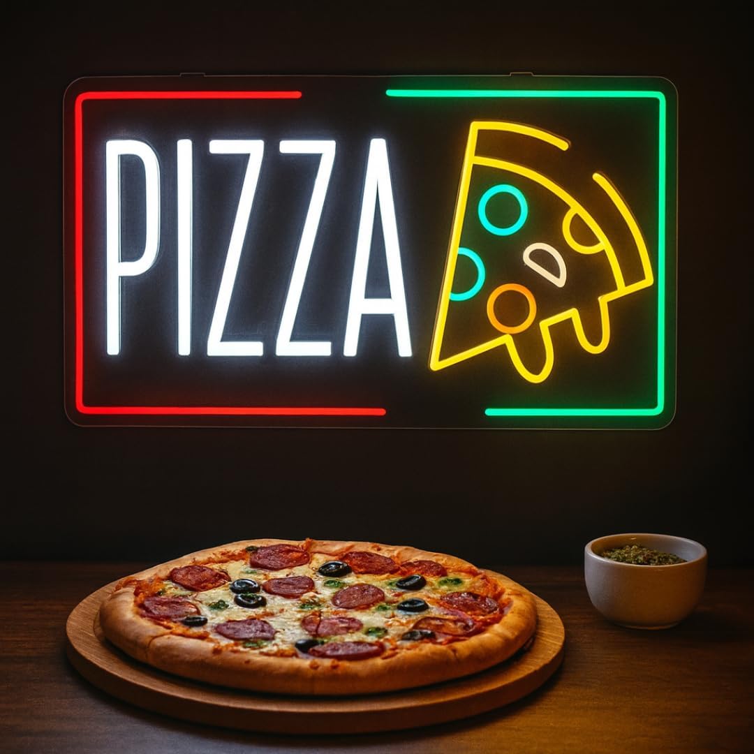 Pizza Neon Sign Business USB L - Home Decor Lighting 리뷰 및 가격