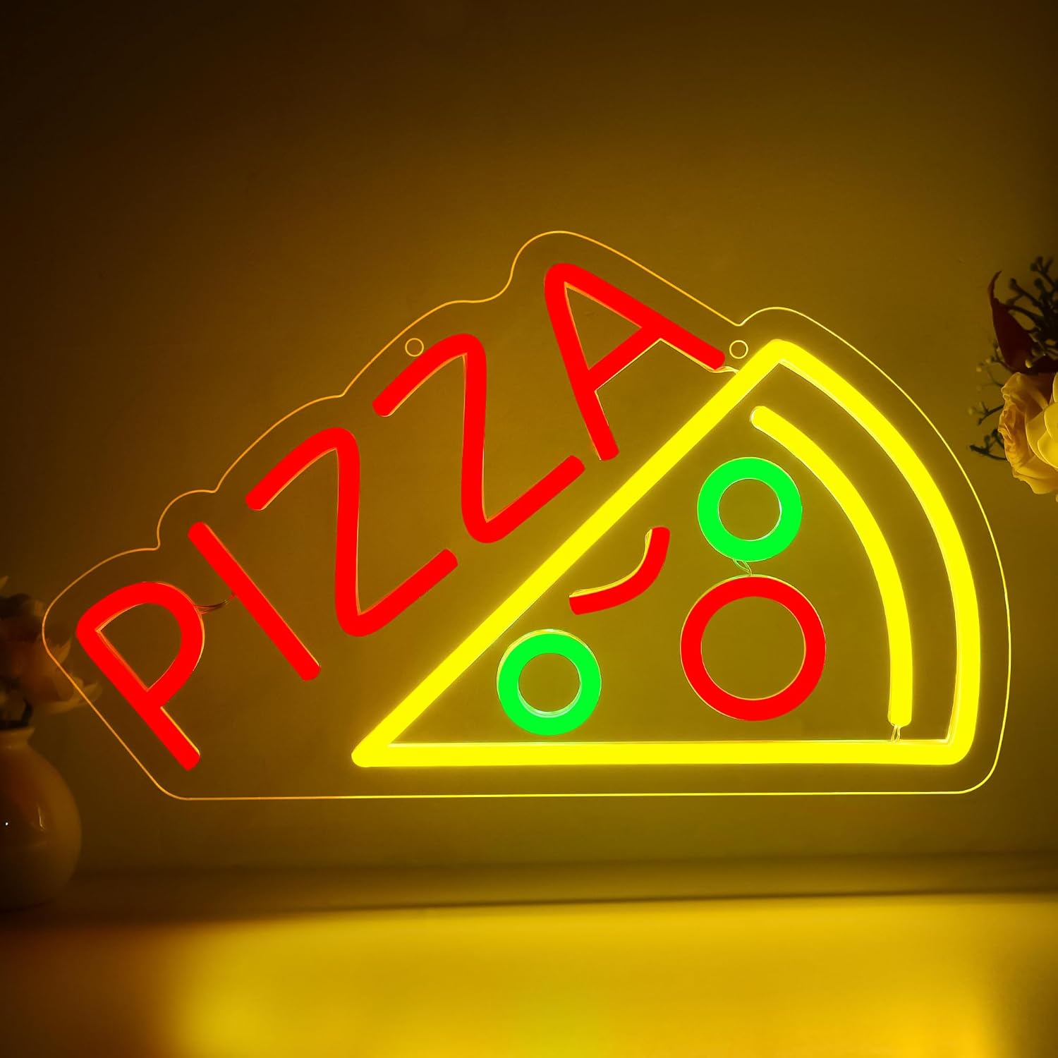 Pizza Neon Sign Business USB L - Home Decor Lighting 리뷰 및 가격