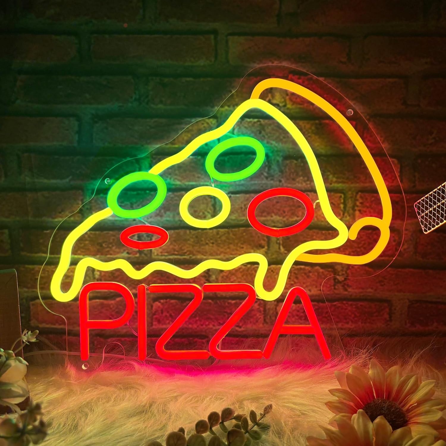 Pizza Neon Sign Business USB L - Home Decor Lighting 리뷰 및 가격