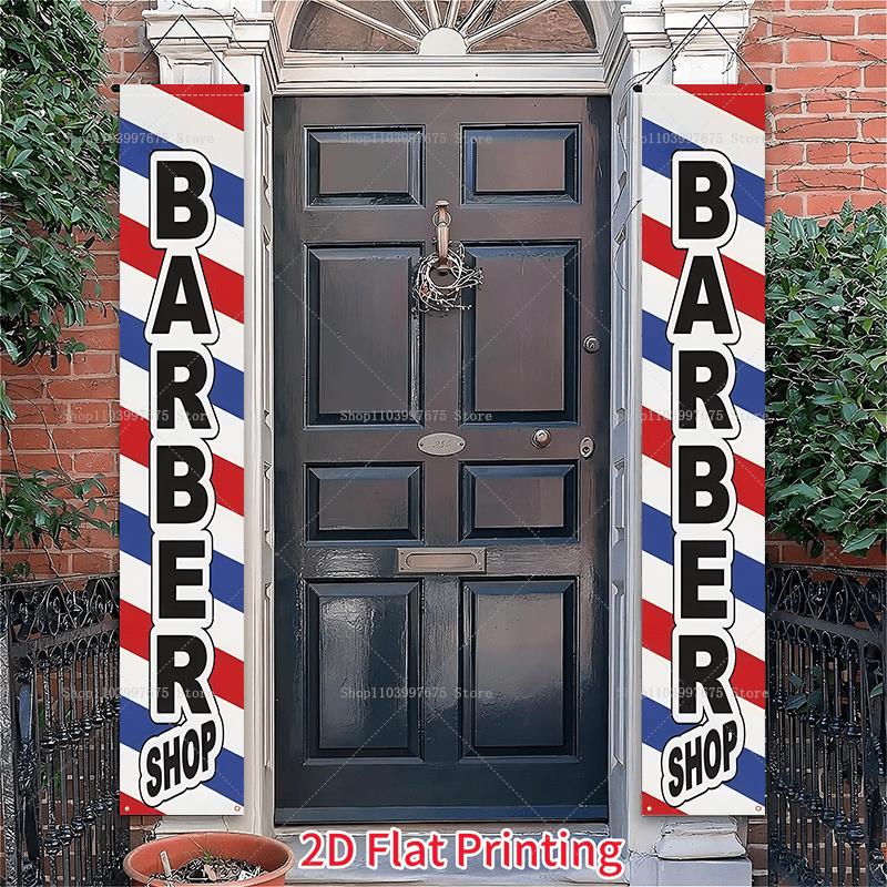 2D Barber Shop Logo Door Banne - Home Decor Nearby 리뷰 및 가격