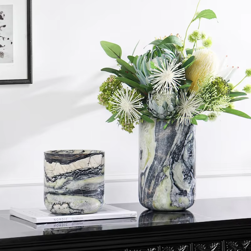 Customized Natural Marble Vase - Home Decor Vase With Flowers 리뷰 및 가격