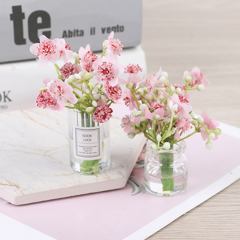 1:12 Dollhouse Miniature Jasmi - Home Decor Vase With Flowers 리뷰 및 가격