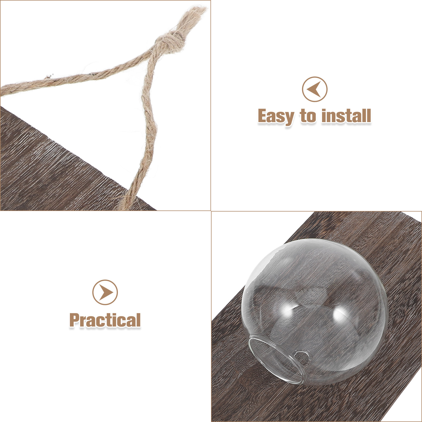 Wall Mounted Glass Vase Hangin - Home Decor Vase With Flowers 리뷰 및 가격