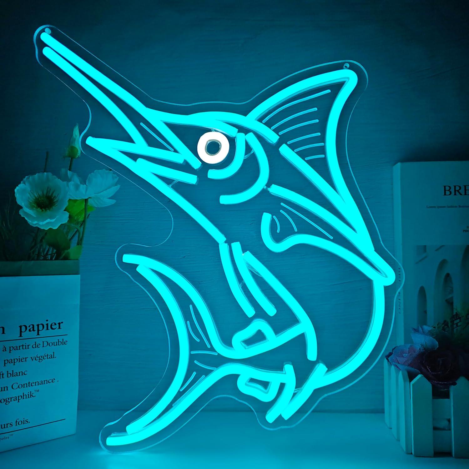 Marlin Fish Neon Sign Deep Sea - Home Decor Lighting 리뷰 및 가격