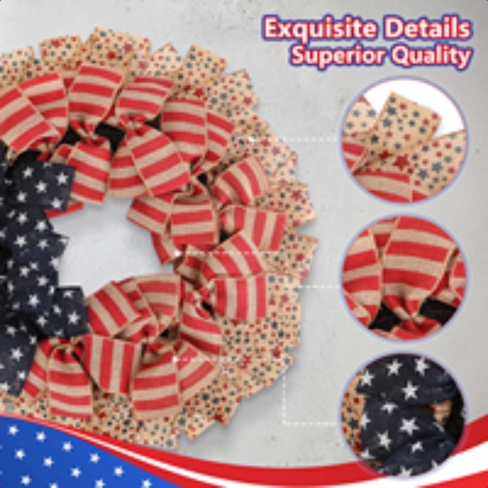 Stars Stripes Patriotic Burlap - Home Decor Usa 리뷰 및 가격