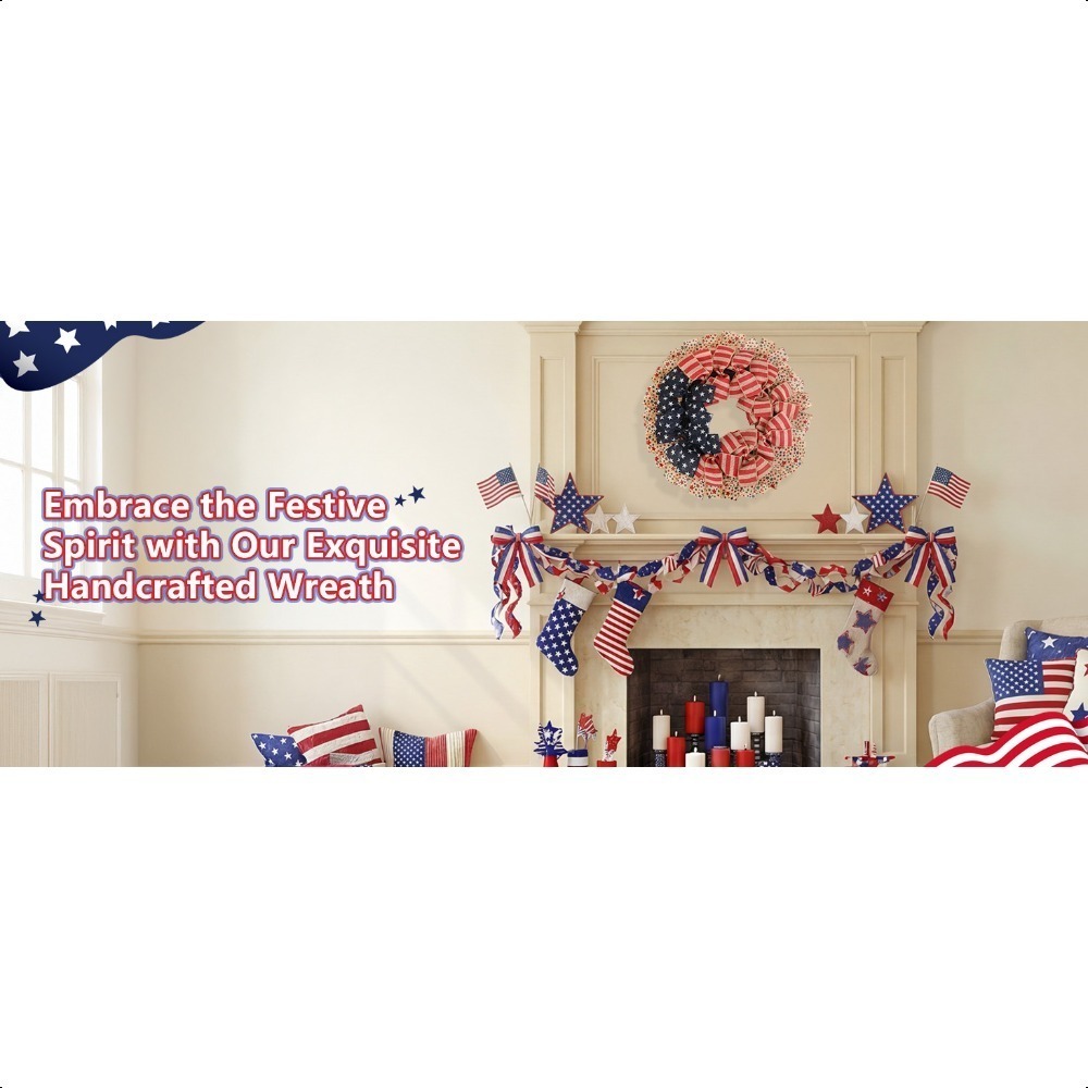 Stars Stripes Patriotic Burlap - Home Decor Usa 리뷰 및 가격