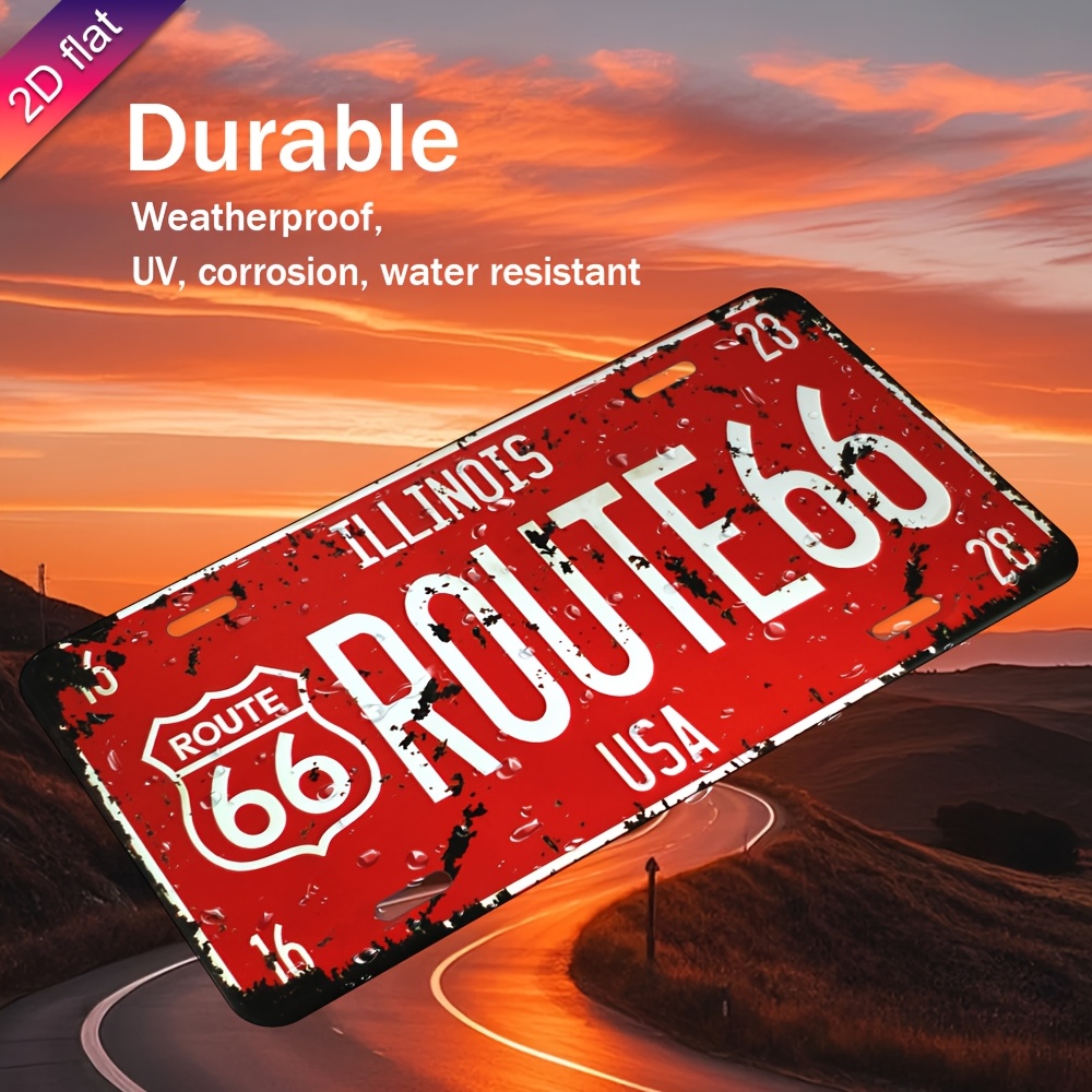 Illinois Route 66 USA Vintage  - Home Decor Usa 리뷰 및 가격