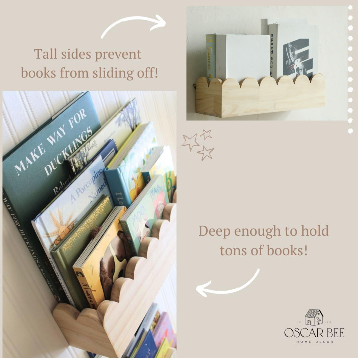 Boho Wooden Wall Shelf, Natura - Floating Shelves 리뷰 및 가격