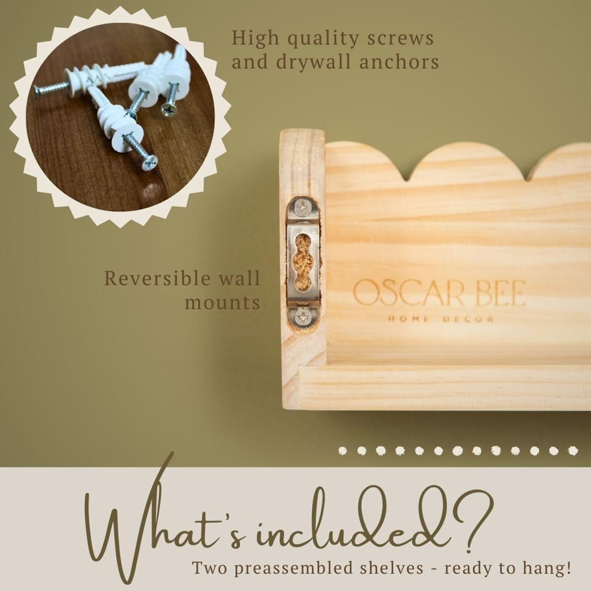 Boho Wooden Wall Shelf, Natura - Floating Shelves 리뷰 및 가격