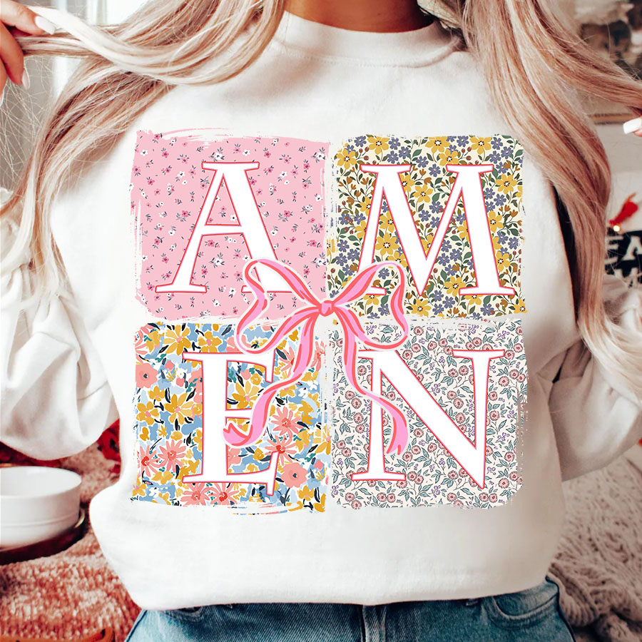 Floral Amen Bible Verses DIY I - Decorative Throw Pillow 리뷰 및 가격