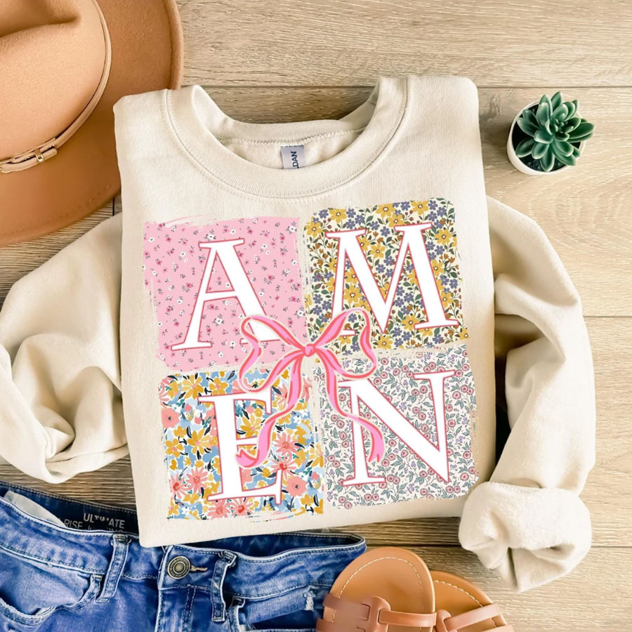 Floral Amen Bible Verses DIY I - Decorative Throw Pillow 리뷰 및 가격