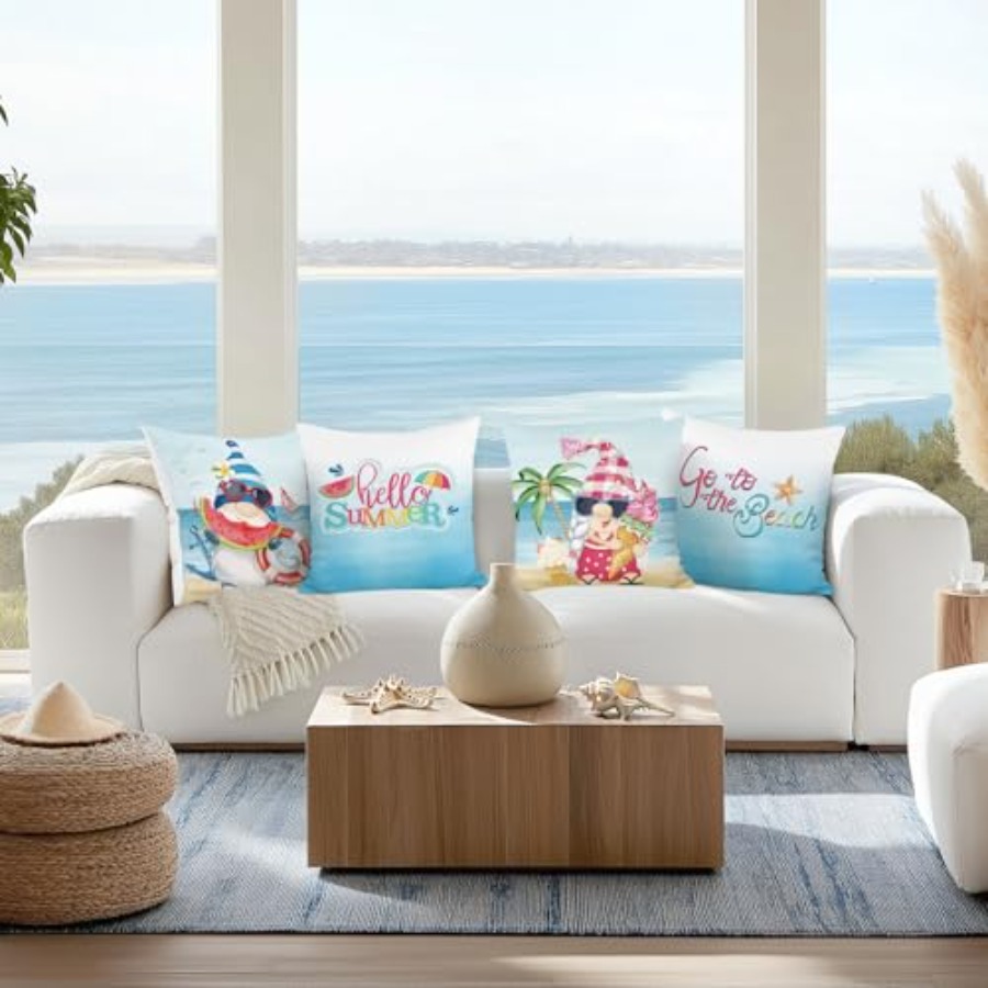 Beach Coastal Throw Pillow Cov - Home Decor Sofa 리뷰 및 가격