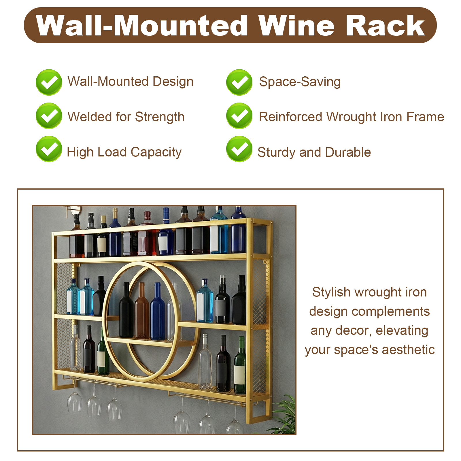 Wine Glass Rack Floating Bar S - Floating Shelves 리뷰 및 가격