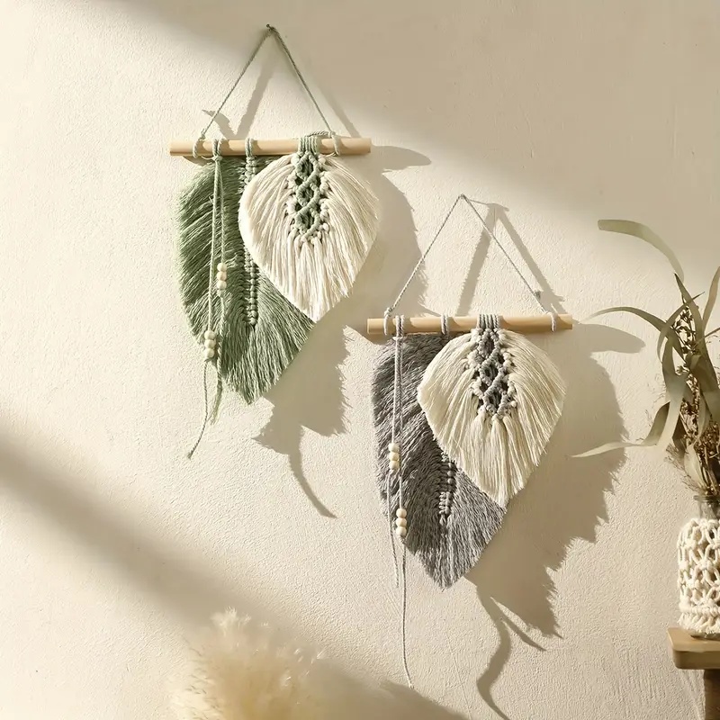 Handmade Macrame Leaf Wall Han - Macrame Wall Hanging 리뷰 및 가격