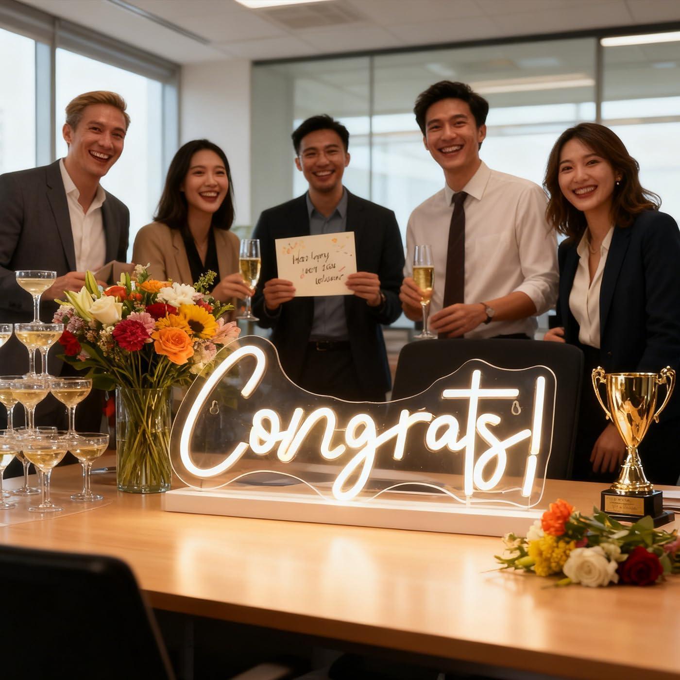 Congrats Neon Sign LED Word Li - Home Decor Lighting 리뷰 및 가격