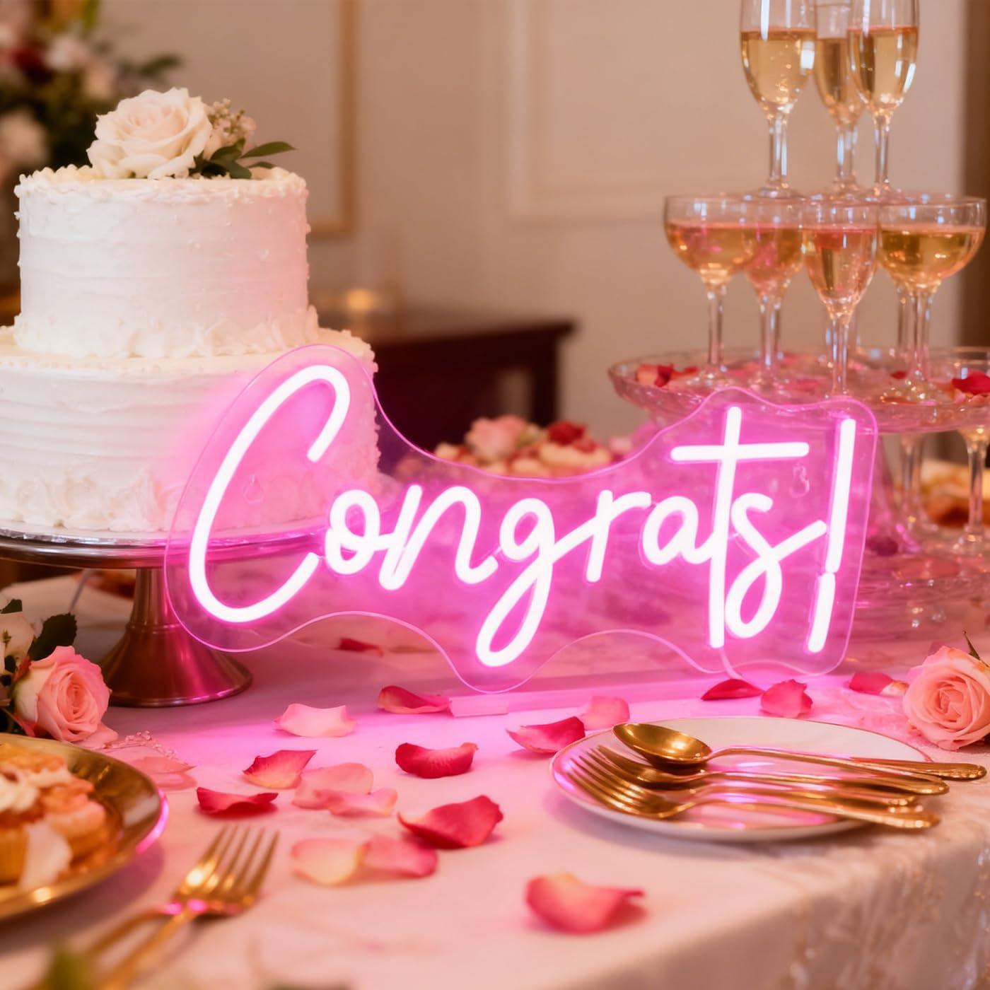 Congrats Neon Sign LED Word Li - Home Decor Lighting 리뷰 및 가격
