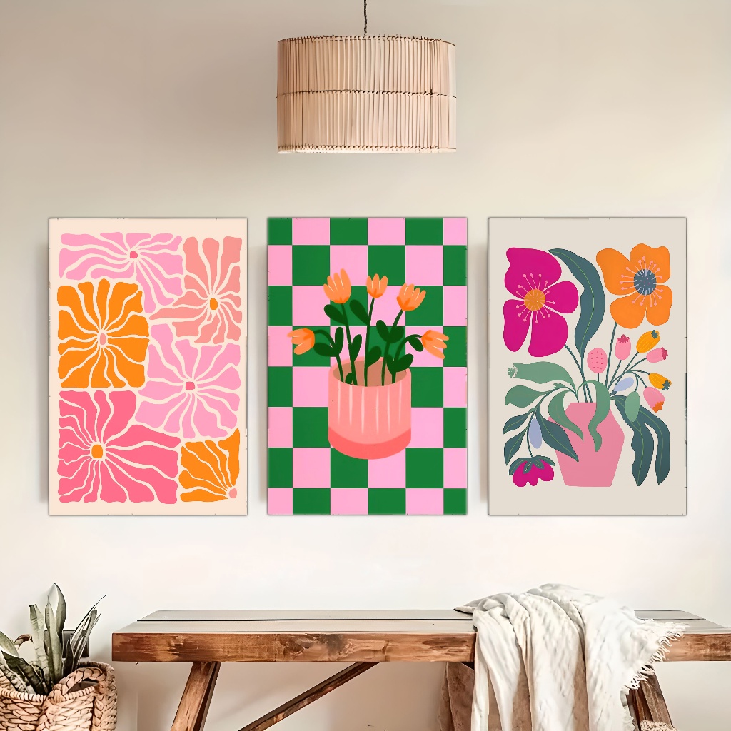 Vibrant Flowers and Vases Canv - Home Decor Vase With Flowers 리뷰 및 가격