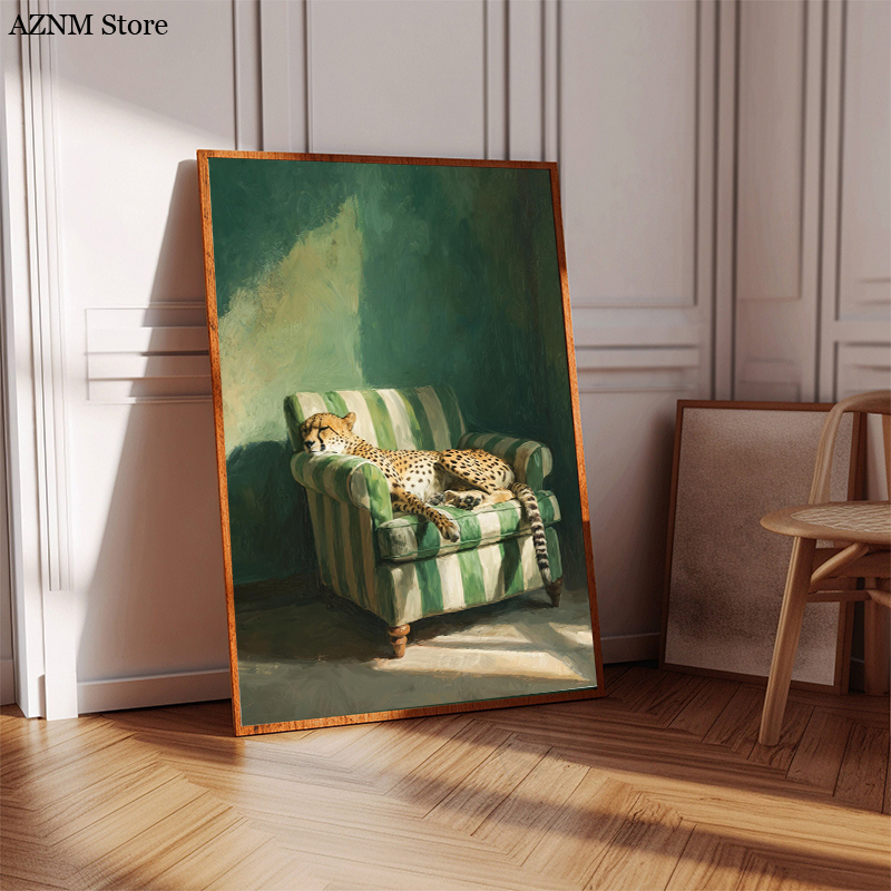 Trendy Cheetah Art Print Poste - Home Decor Sofa 리뷰 및 가격
