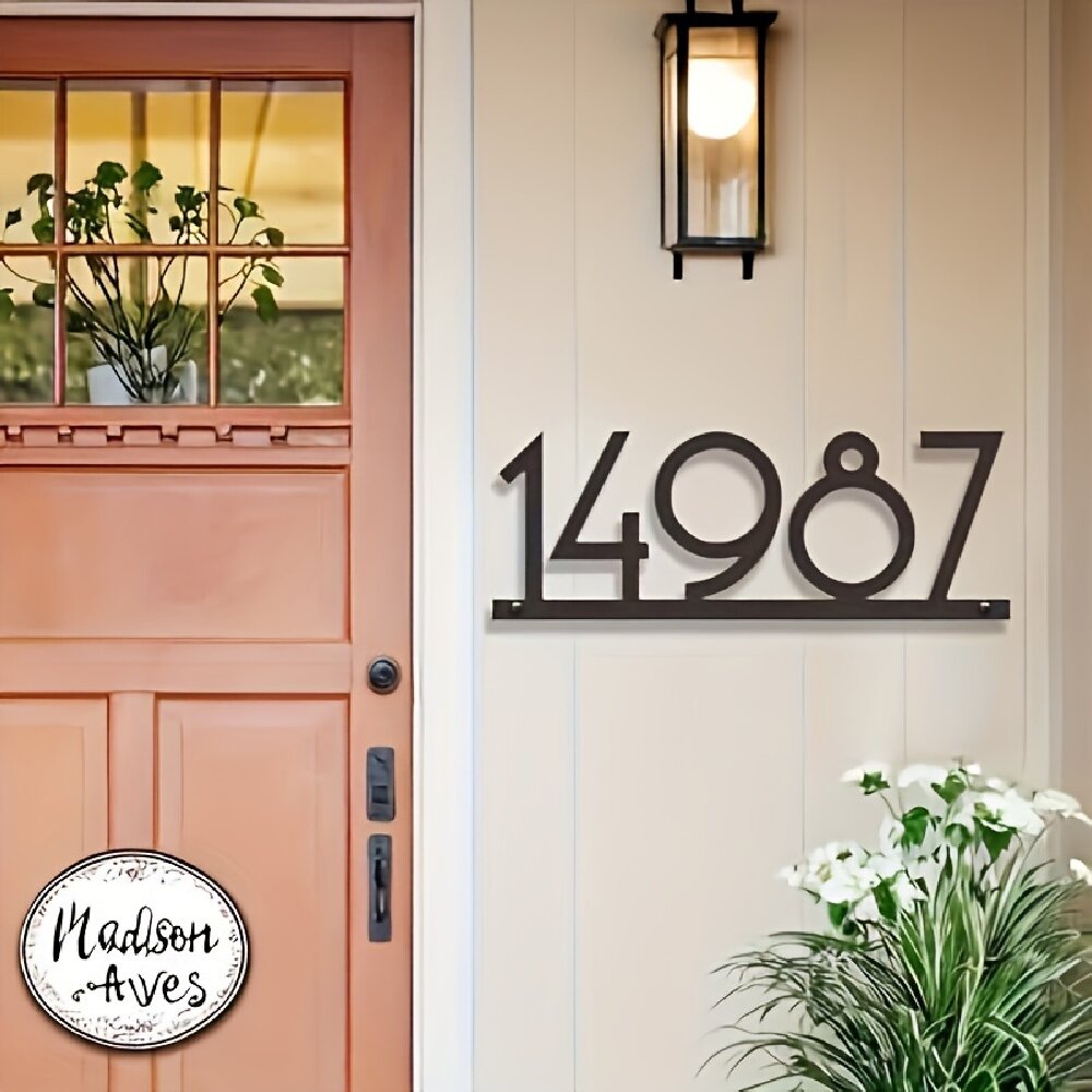 Custom Metal Address Number Si - Home Decor Nearby 리뷰 및 가격