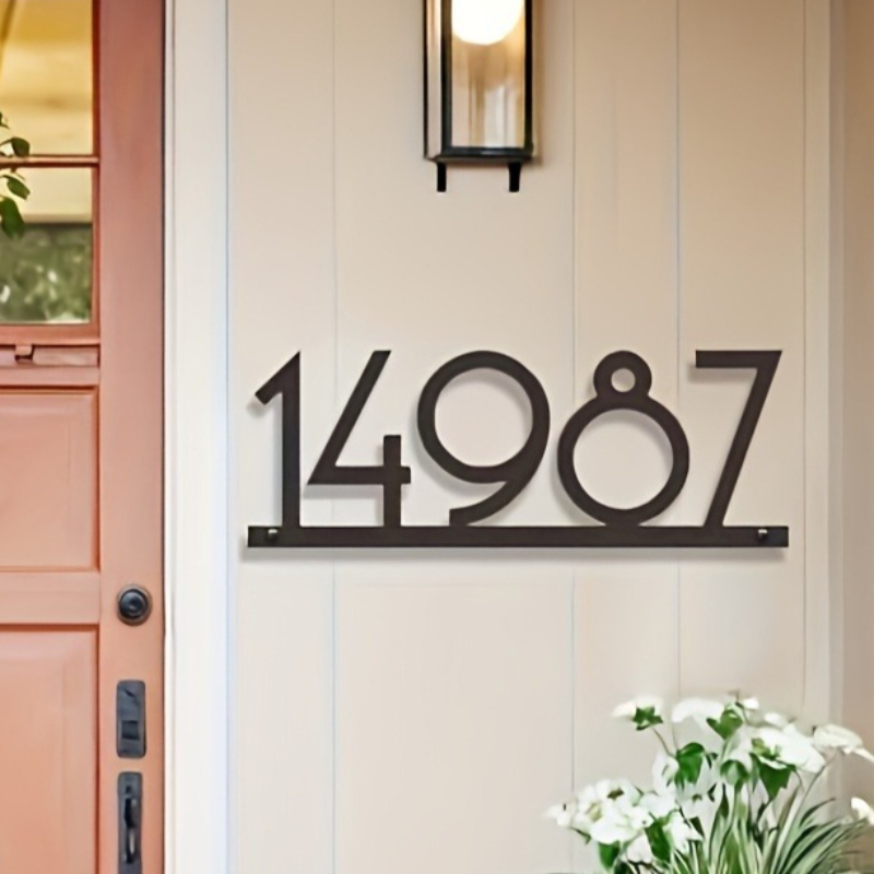 Custom Metal Address Number Si - Home Decor Nearby 리뷰 및 가격