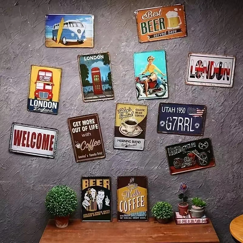 Vintage Bar Metal Signs Bathro - Home Decor Company 리뷰 및 가격