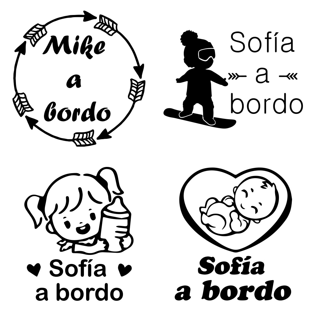 1pc Vinyl baby a bordo colorfu - Home Decor Company 리뷰 및 가격