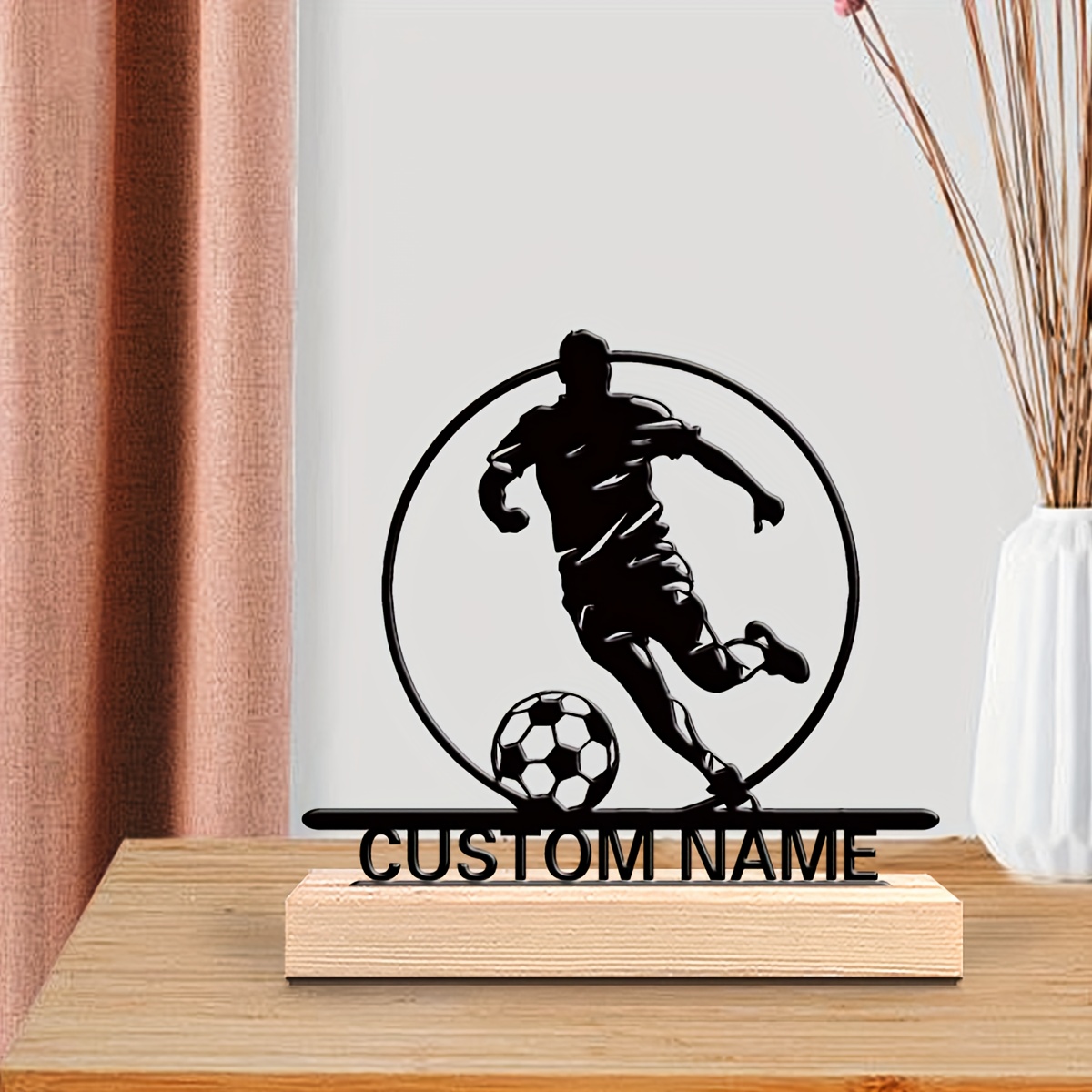 Custom Soccer Player Metal Sta - Home Decor Company 리뷰 및 가격
