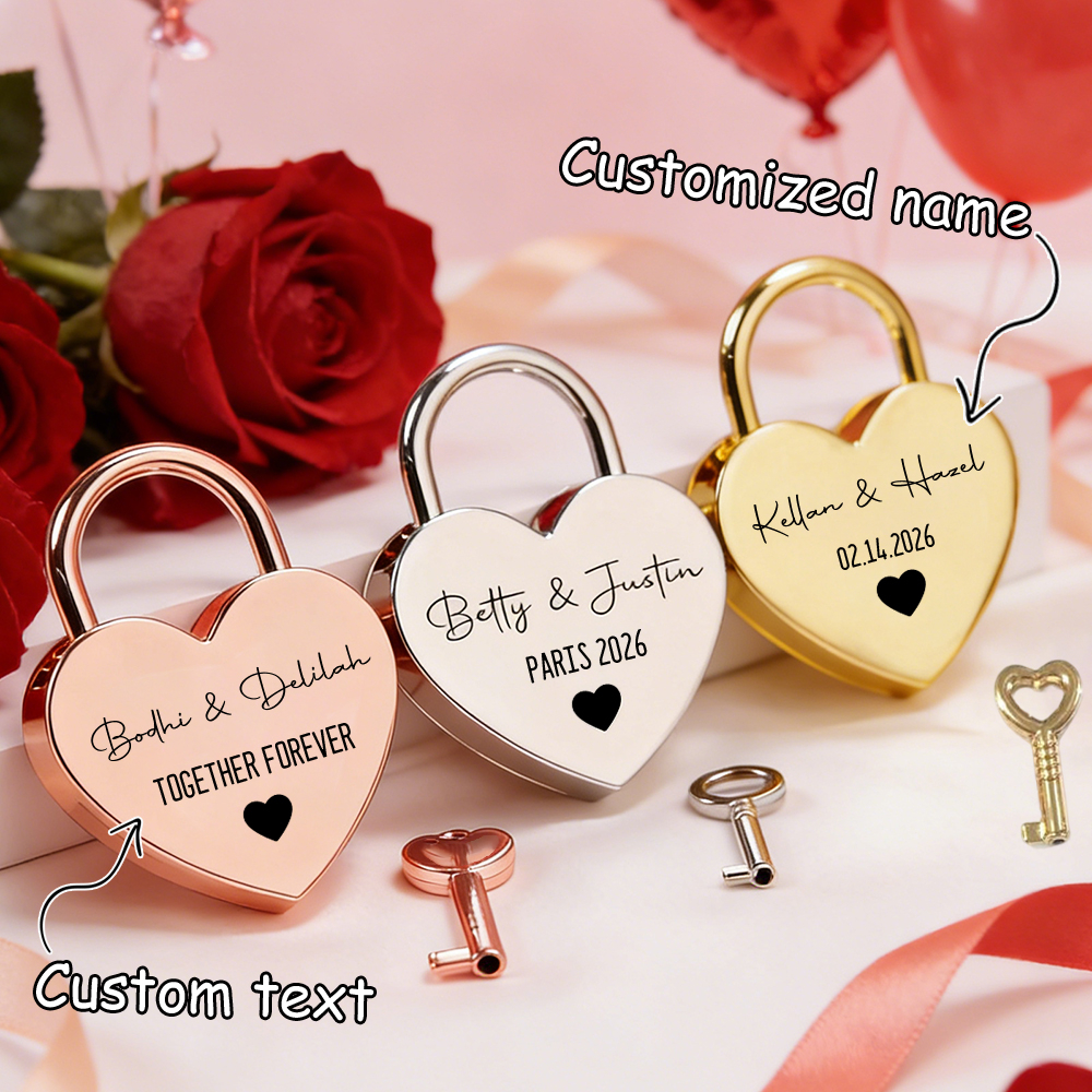Custom Name Heart-Shaped Padlo - Home Decor Happy 리뷰 및 가격