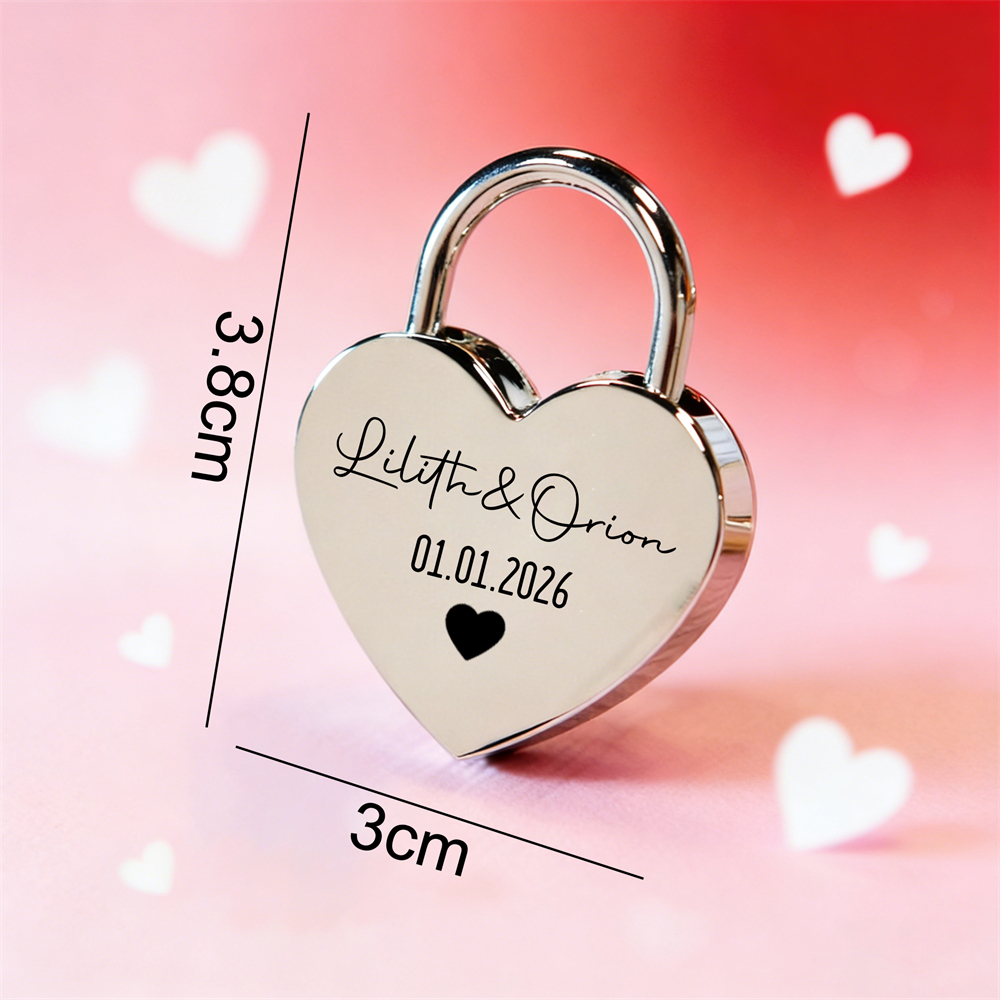 Custom Name Heart-Shaped Padlo - Home Decor Happy 리뷰 및 가격