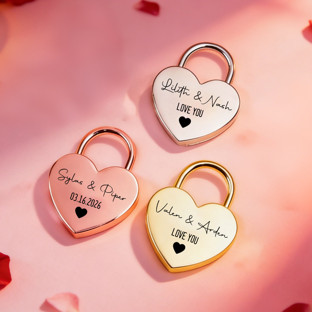 Custom Name Heart-Shaped Padlo - Home Decor Happy 리뷰 및 가격