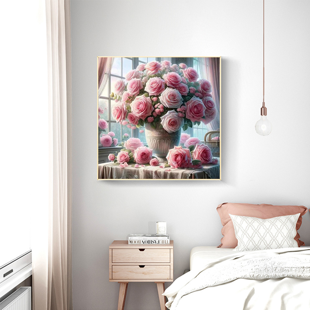 1PC frameless  5D Diy Diamond  - Home Decor Vase With Flowers 리뷰 및 가격